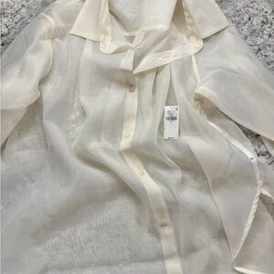 Sheer Cream Old Navy Blouse